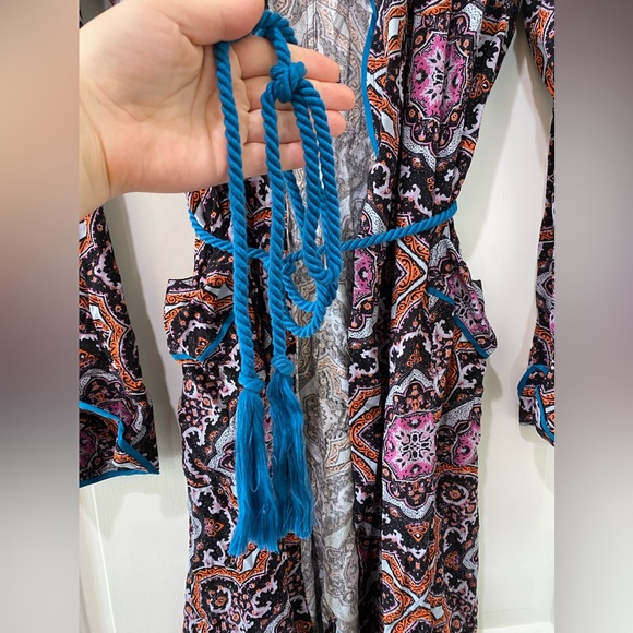 Free People Boho Hippie Robe Don’t You Wait kimono duster jacket open cardigan - Picture 13 of 14